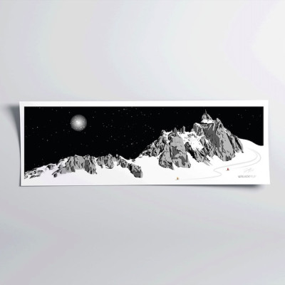 POSTER PANORAMICO LA VALLÉE BLANCHE POSTER PANORAMICO LA VALLÉE BLANCHE