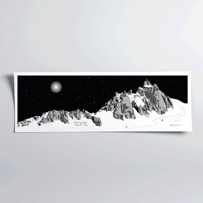POSTER PANORAMICO LA VALLÉE BLANCHE POSTER PANORAMICO LA VALLÉE BLANCHE