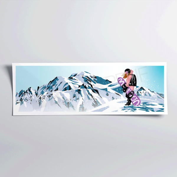 POSTER PANORAMICO THE QUEEN VS MONT BLANC