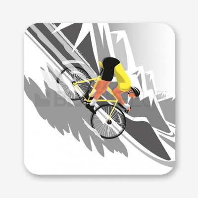 PAINTING DESCENTE MAILLOT JAUNE 20CM x 20CM