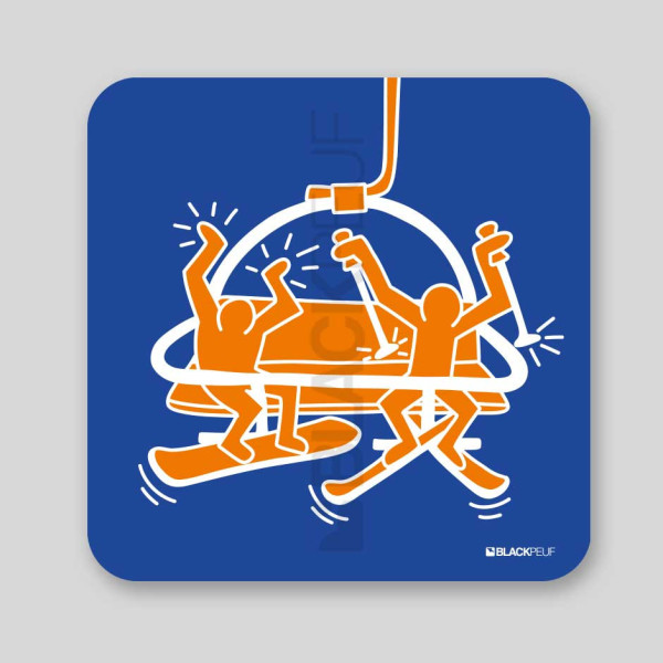 TABLEAU KEITHSKI TÉLÉSIÈGE 20CM x 20CM