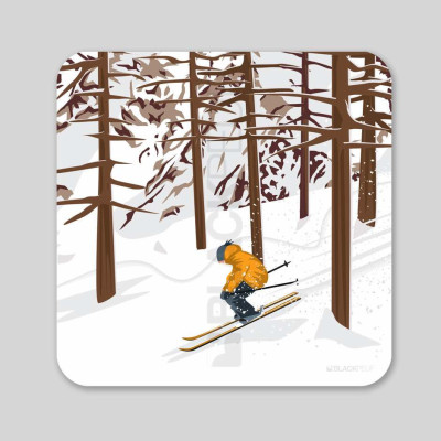 PAINTING SKI MÉLÈZE 50CM x 50CM