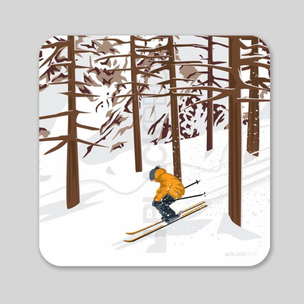 PAINTING SKI MÉLÈZE 50CM x 50CM