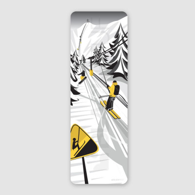 TABLEAU MONTÉE TÉLÉSKI 100cm x 33cm