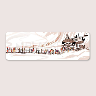 TABLEAU ON DOUBLE PAS 100CM x 33CM TABLEAU ON DOUBLE PAS 100CM x 33CM