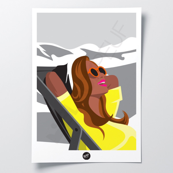 This BLACKPEUF poster offers a high-end and modern look with its vibra