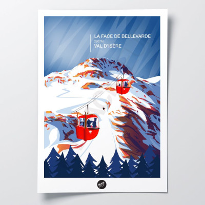 Affiche murale la face bellevarde mont altitude montagne bleu et violet pour la décoration. Affiche murale la face bellevarde mont altitude montagne bleu et violet pour la décoration.