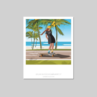 POSTKARTE BRUNIE SKATEBOARD POSTKARTE BRUNIE SKATEBOARD