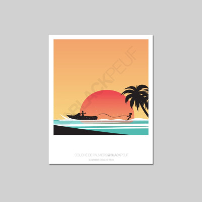 POSTKARTE COUCHÉ DE PALMIERS