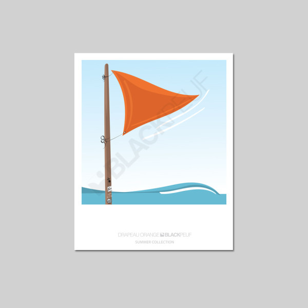 CARTOLINA DRAPEAU ORANGE