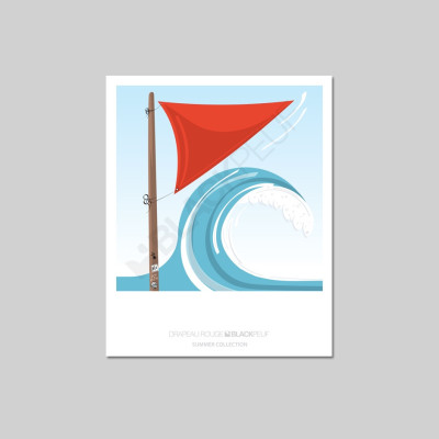 CARTOLINA DRAPEAU ROUGE CARTOLINA DRAPEAU ROUGE