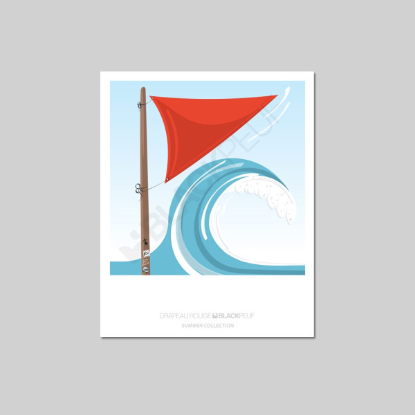 DRAPEAU ROUGE POSTCARD