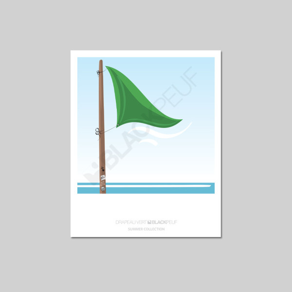 CARTOLINA DRAPEAU VERT
