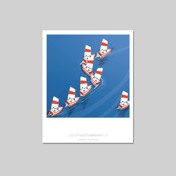 LES OPTIMISTES POSTCARD