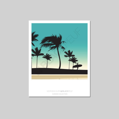 MORNING SURF POSTCARD