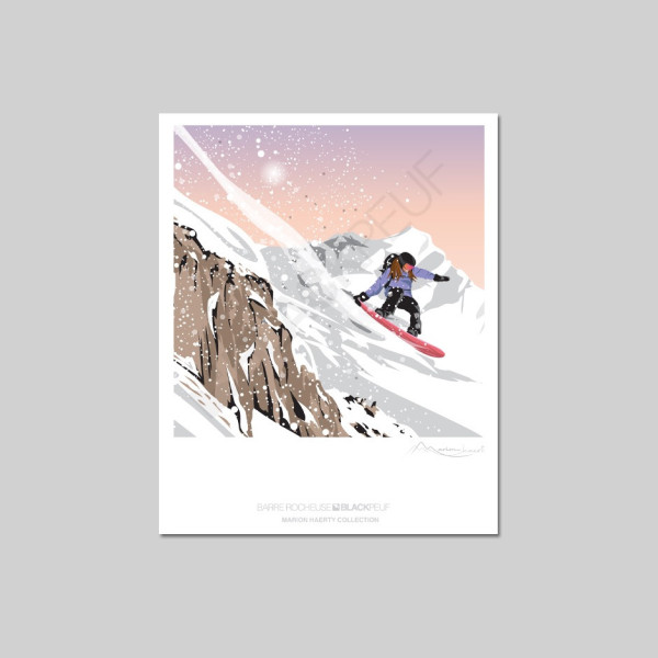 POSTKARTE PINK BARRE ROCHEUSE