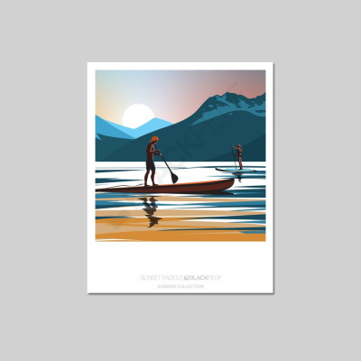 SUNSET PADDLE POSTCARD SUNSET PADDLE POSTCARD
