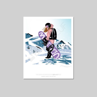 THE QUEEN VS MONT BLANC POSTCARD THE QUEEN VS MONT BLANC POSTCARD