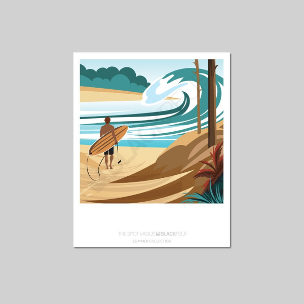 CARTE POSTALE THE SPOT VAGUE