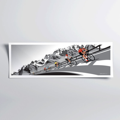 Poster da parete in bianco e nero con biciclette sulla strada, realizzato con filo indiano per decorare una festa in bicicletta. Poster da parete in bianco e nero con biciclette sulla strada, realizzato con filo indiano per decorare una festa in bicicletta.