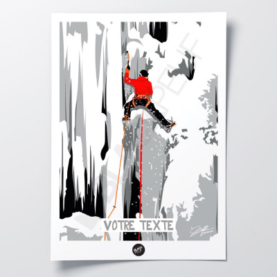 AFFICHE ESCALADE GLACIAIRE