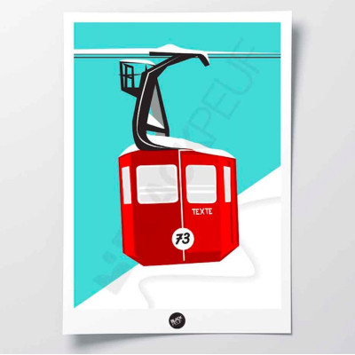 Wall poster with ski resort cable car signage for ski slopes for decoration. Wall poster with ski resort cable car signage for ski slopes for decoration.