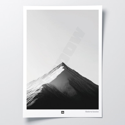 Schwarz-Weiß-Poster, minimalistische Fotografie, Bergdesign-Wanddekoration für moderne Innenräume - Diapow Schwarz-Weiß-Poster, minimalistische Fotografie, Bergdesign-Wanddekoration für moderne Innenräume - Diapow