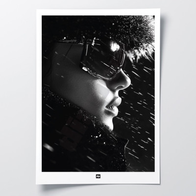 Black and white poster, minimalist photography, design wall decoration of a chic skier for modern interiors - Diapow Black and white poster, minimalist photography, design wall decoration of a chic skier for modern interiors - Diapow