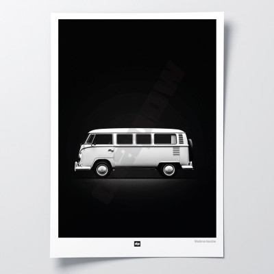 Black and white photo of a van for a road trip. Design wall poster for modern interior decoration. Black and white photo of a van for a road trip. Design wall poster for modern interior decoration.