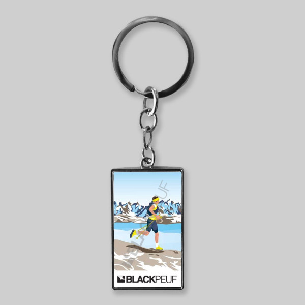Porte clefs souvenir de montagne avec les illustrations blackpeuf