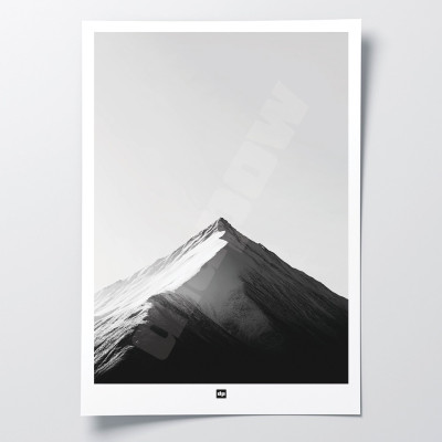 Schwarz-Weiß-Poster, minimalistische Fotografie, Bergdesign-Wanddekoration für moderne Innenräume - Diapow Schwarz-Weiß-Poster, minimalistische Fotografie, Bergdesign-Wanddekoration für moderne Innenräume - Diapow