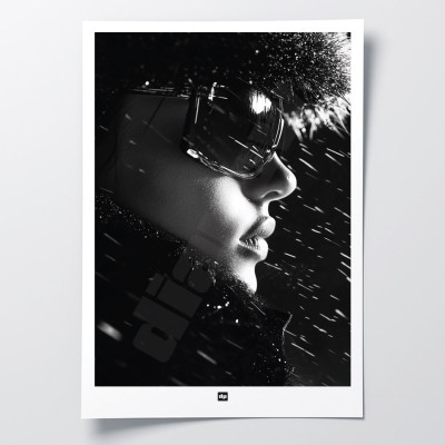 Schwarz-Weiß-Poster, minimalistische Fotografie, Wanddekoration einer Skifahrerin für moderne Innenräume - Diapow Schwarz-Weiß-Poster, minimalistische Fotografie, Wanddekoration einer Skifahrerin für moderne Innenräume - Diapow