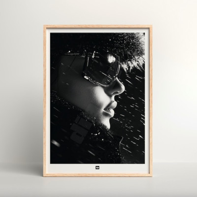 Schwarz-Weiß-Poster, minimalistische Fotografie, Wanddekoration einer Skifahrerin für moderne Innenräume - Diapow Schwarz-Weiß-Poster, minimalistische Fotografie, Wanddekoration einer Skifahrerin für moderne Innenräume - Diapow