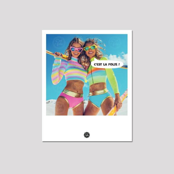 Discover the C'EST LA FOLIE postcards | Colorful & humorous designs