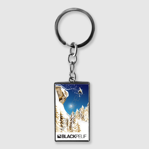 Porte clefs souvenir de montagne avec les illustrations blackpeuf