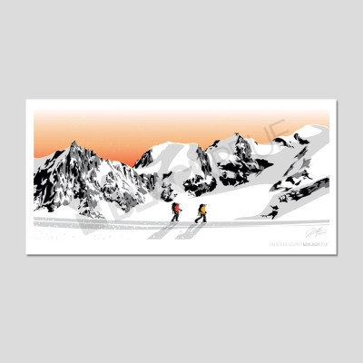 CARTE POSTALE PANORAMIQUE AU SOLEIL LEVANT