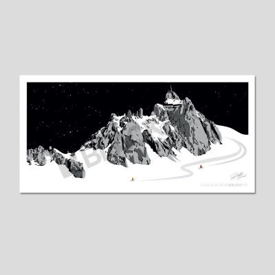 PANORAMA-POSTKARTE LA VALLÉE BLANCHE