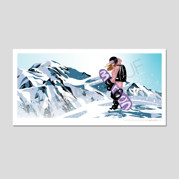 CARTE POSTALE THE QUEEN VS MONT BLANC