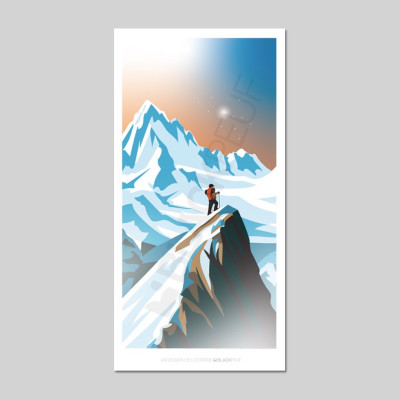 Cartes postales Polaroïd et Panoramique BLACKPEUF souvenir des alpes