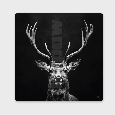 Black and white painting, minimalist photograph, designer wall decoration featuring a stag for modern interiors. Black and white painting, minimalist photograph, designer wall decoration featuring a stag for modern interiors.