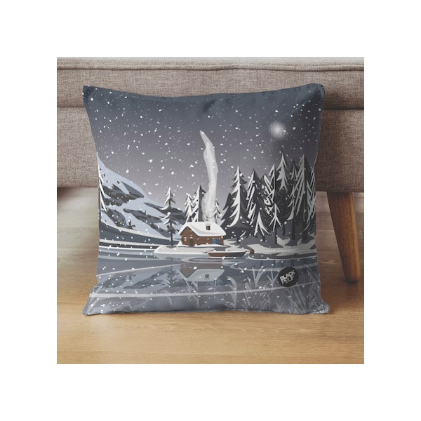 CHALET CUSHION BY THE LAKE