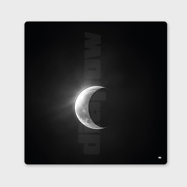 Quadro in bianco e nero, fotografia di un'eclissi solare per decorazioni murali di design e moderne.