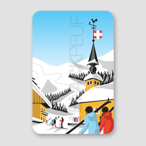 Quadro raffigurante una stazione di altri tempi dai colori vivaci e chiari, perfetto per un arredamento moderno e di design.