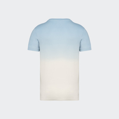 T-shirt Blackpeuf tie and dye bleu unisexe en coton bio – Illustration montagne d'un parapente dans les airs, imprimé en Savoie T-shirt Blackpeuf tie and dye bleu unisexe en coton bio – Illustration montagne d'un parapente dans les airs, imprimé en Savoie