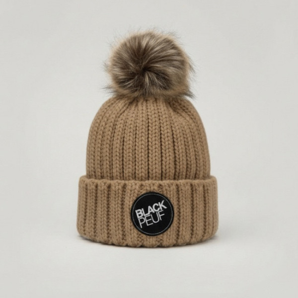 Mütze mit Bommel „Montagne“ – Winter- & Skistil | Blackpeuf