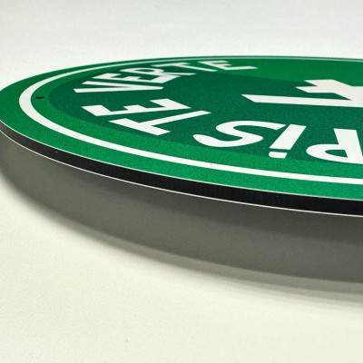 Aluminium ski slope marker | Blackpeuf mountain-themed décor