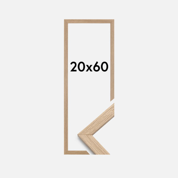 OAK-COLOURED WOODEN FRAME 20X60 CM BLACKPEUF