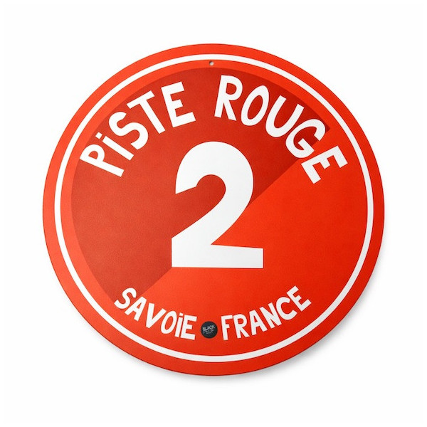 Aluminium ski slope marker | Blackpeuf mountain-themed décor