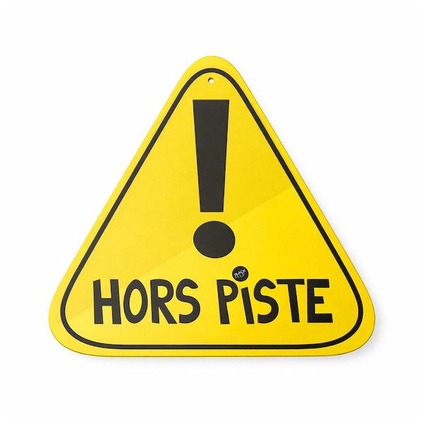 Ski-Pistenmarkierung aus Aluminium | Bergdekoration Blackpeuf