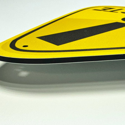 Ski-Pistenmarkierung aus Aluminium | Bergdekoration Blackpeuf